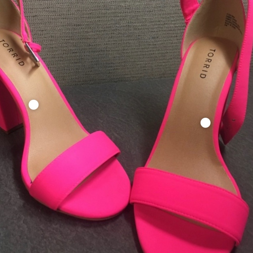 NWT Two Strap Neon Pink Torrid Heels